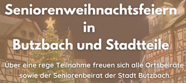 Seniorenweihnachtsfeiern 2025 der Stadt Butzbach
